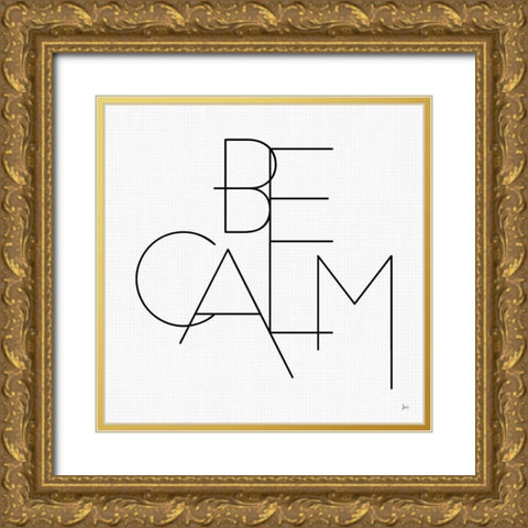 Calm I White Gold Ornate Wood Framed Art Print with Double Matting by Aiken, Jess