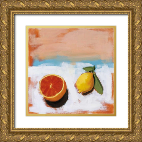 Fruit and Cheer I Gold Ornate Wood Framed Art Print with Double Matting by Munger, Pamela