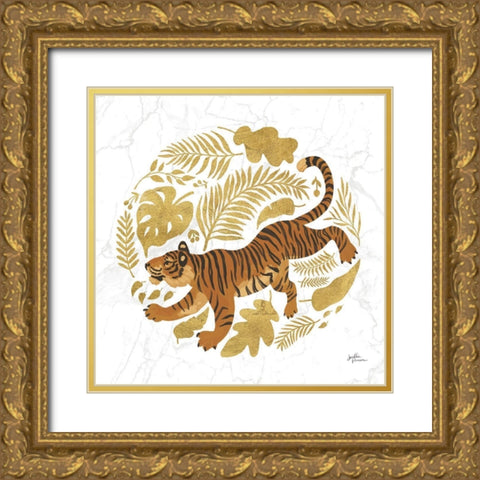 Big Cat Beauty VII Gold Gold Ornate Wood Framed Art Print with Double Matting by Penner, Janelle