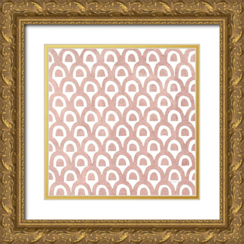 Simply Elegant XII Rose Gold Crop Gold Ornate Wood Framed Art Print with Double Matting by Green, Nancy