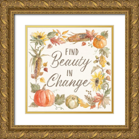 Happy Harvest III Gold Ornate Wood Framed Art Print with Double Matting by Vassileva, Silvia
