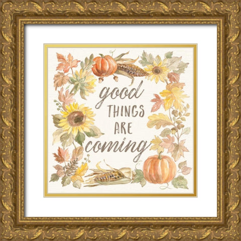 Happy Harvest IV Gold Ornate Wood Framed Art Print with Double Matting by Vassileva, Silvia