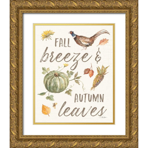 Happy Harvest V Gold Ornate Wood Framed Art Print with Double Matting by Vassileva, Silvia