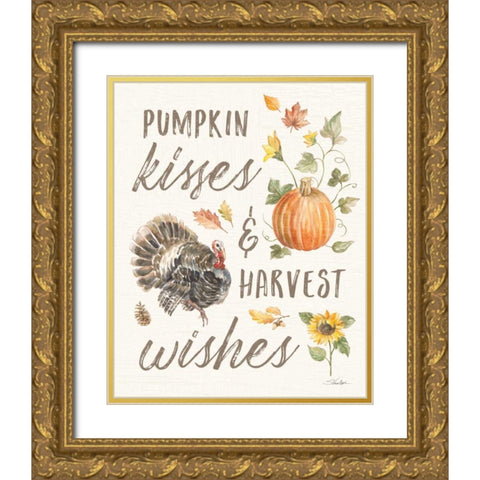 Happy Harvest VI Gold Ornate Wood Framed Art Print with Double Matting by Vassileva, Silvia