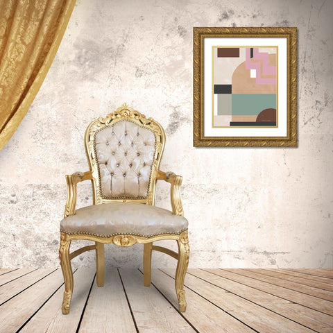 Soft Modern I Gold Ornate Wood Framed Art Print with Double Matting by Gallagher, Megan