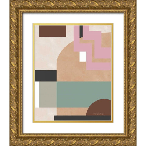 Soft Modern I Gold Ornate Wood Framed Art Print with Double Matting by Gallagher, Megan