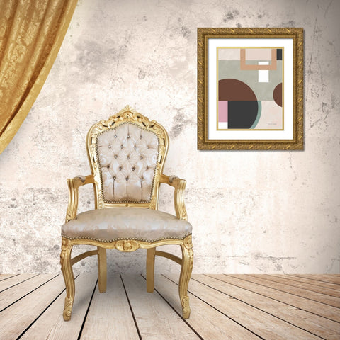 Soft Modern II Gold Ornate Wood Framed Art Print with Double Matting by Gallagher, Megan