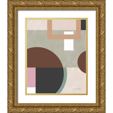 Soft Modern II Gold Ornate Wood Framed Art Print with Double Matting by Gallagher, Megan