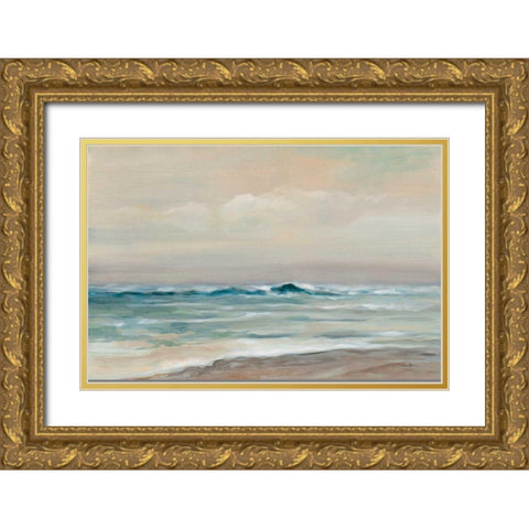 Whispering Wave Gold Ornate Wood Framed Art Print with Double Matting by Vassileva, Silvia