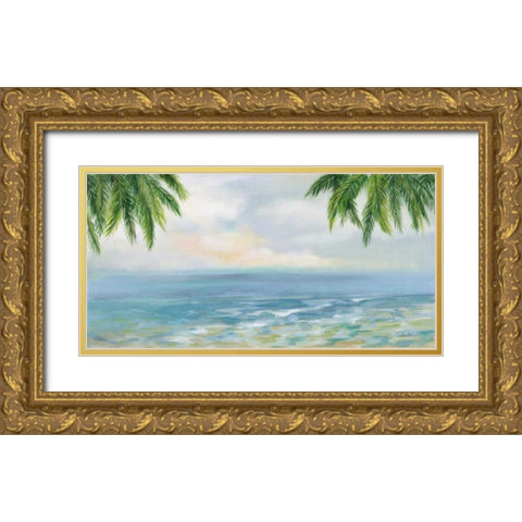 Island Morning Gold Ornate Wood Framed Art Print with Double Matting by Vassileva, Silvia