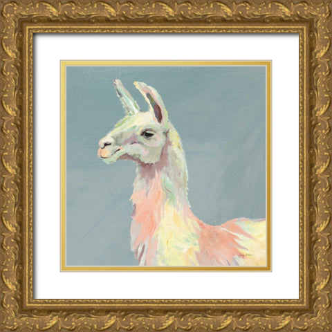 Ophelia on Blue Crop Gold Ornate Wood Framed Art Print with Double Matting by Tillmon, Avery
