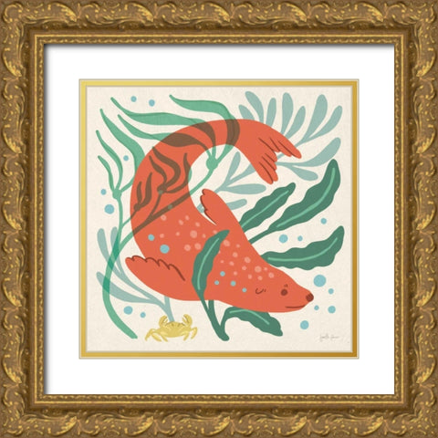 Under the Sea II Gold Ornate Wood Framed Art Print with Double Matting by Penner, Janelle