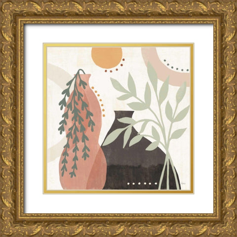 Botanical Form V Gold Ornate Wood Framed Art Print with Double Matting by Charron, Veronique