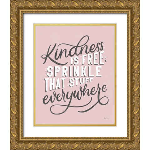Everyday Sentiment IV Blush Gold Ornate Wood Framed Art Print with Double Matting by Thorns, Becky