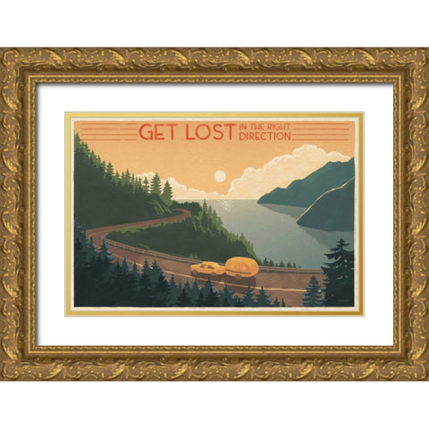 Born to Roam I Gold Ornate Wood Framed Art Print with Double Matting by Penner, Janelle