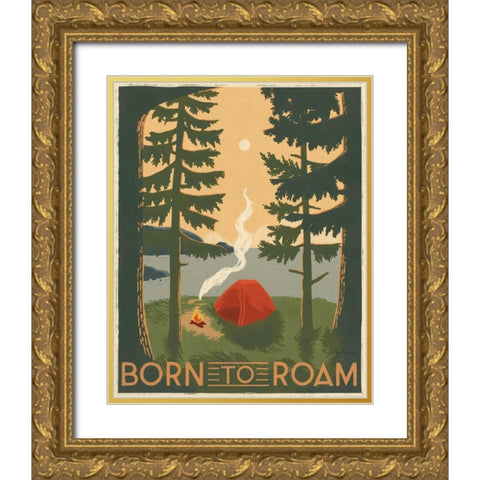 Born to Roam II Gold Ornate Wood Framed Art Print with Double Matting by Penner, Janelle