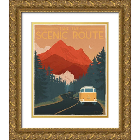 Born to Roam III Gold Ornate Wood Framed Art Print with Double Matting by Penner, Janelle