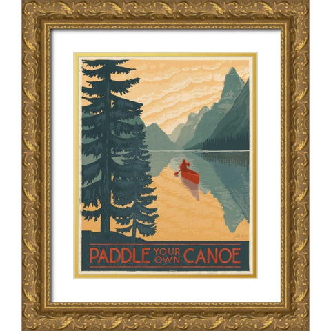 Born to Roam V Gold Ornate Wood Framed Art Print with Double Matting by Penner, Janelle