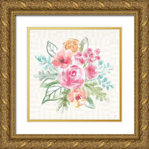 World Tour XIII Gold Ornate Wood Framed Art Print with Double Matting by June, Dina