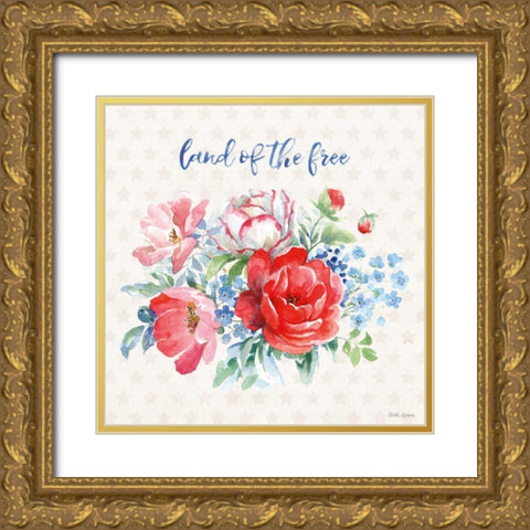 Americana Style II Gold Ornate Wood Framed Art Print with Double Matting by Grove, Beth