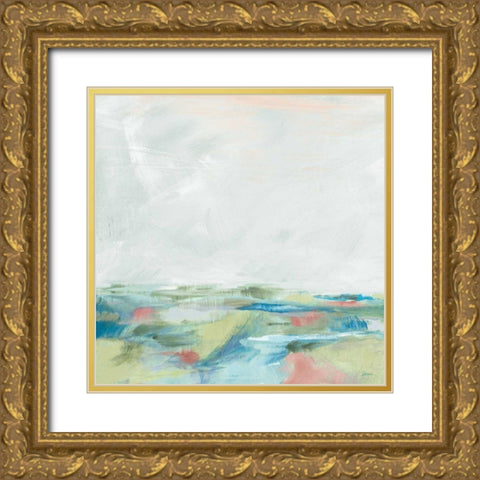 Blue Horizon Sq I Gold Ornate Wood Framed Art Print with Double Matting by Schlabach, Sue