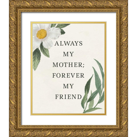 Victorian Garden Sentiment II Gold Ornate Wood Framed Art Print with Double Matting by Wild Apple Portfolio