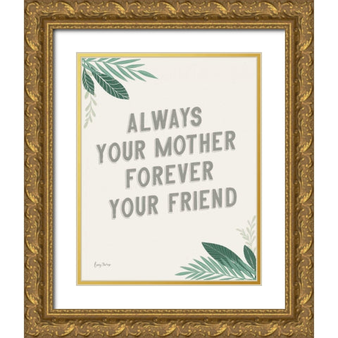 Fruity Cocktails Sentiment Gold Ornate Wood Framed Art Print with Double Matting by Thorns, Becky