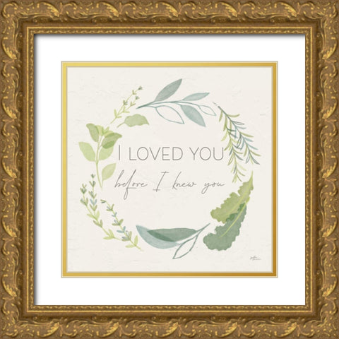 Fine Herbs Sentiment I Gold Ornate Wood Framed Art Print with Double Matting by Penner, Janelle