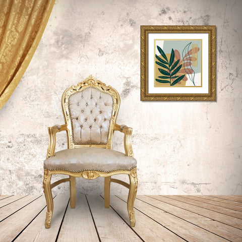 Mid Century Modern I Light Gold Ornate Wood Framed Art Print with Double Matting by Thorns, Becky