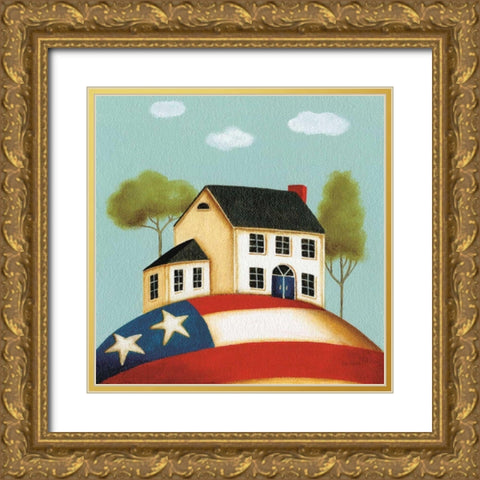 My Home I Gold Ornate Wood Framed Art Print with Double Matting by Audit, Lisa