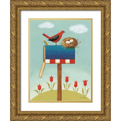 My Home IV Gold Ornate Wood Framed Art Print with Double Matting by Audit, Lisa