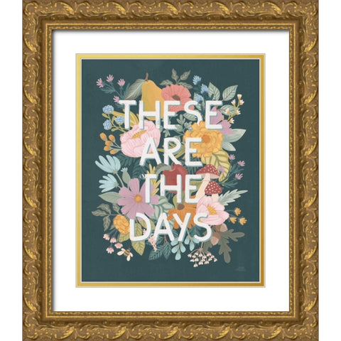 September Sweetness V Gold Ornate Wood Framed Art Print with Double Matting by Marshall, Laura
