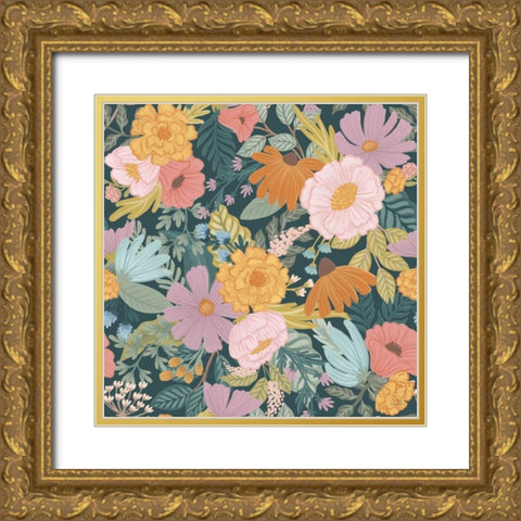 September Sweetness Pattern VIIB Gold Ornate Wood Framed Art Print with Double Matting by Marshall, Laura