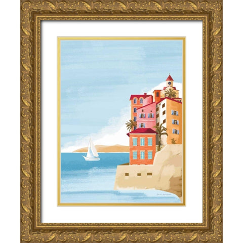Las Palmas III Gold Ornate Wood Framed Art Print with Double Matting by Escalante, Omar