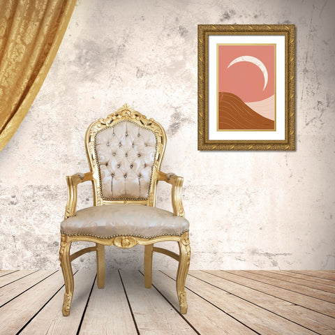Desert Sunrise II Gold Ornate Wood Framed Art Print with Double Matting by Paschke, Chris