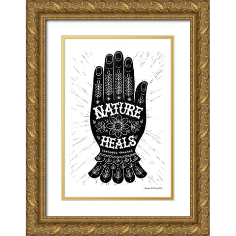 Nature Heals Gold Ornate Wood Framed Art Print with Double Matting by Snowdon, Alexandra