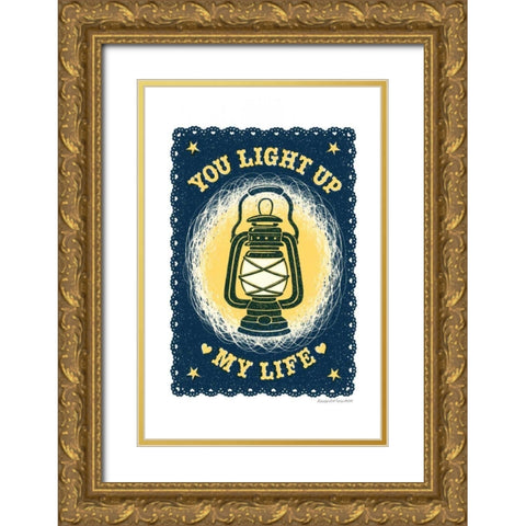 Light Up My Life Gold Ornate Wood Framed Art Print with Double Matting by Snowdon, Alexandra
