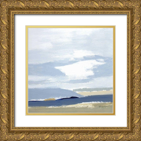 This Land I Gold Ornate Wood Framed Art Print with Double Matting by Munger, Pamela
