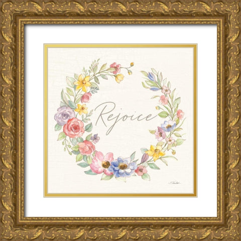 Happy Easter IV Gold Ornate Wood Framed Art Print with Double Matting by Vassileva, Silvia