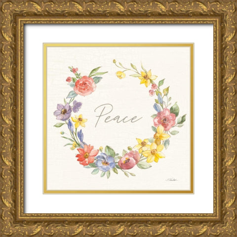 Happy Easter V Gold Ornate Wood Framed Art Print with Double Matting by Vassileva, Silvia