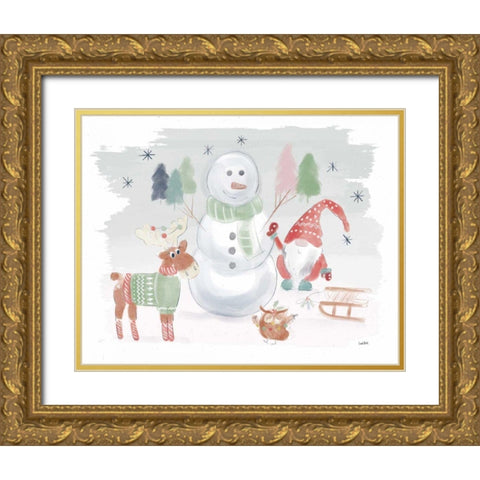 Woodland Wonders II Gold Ornate Wood Framed Art Print with Double Matting by York, Leah