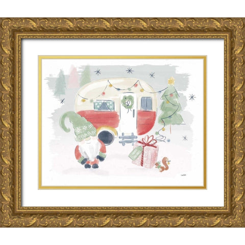 Woodland Wonders III Gold Ornate Wood Framed Art Print with Double Matting by York, Leah