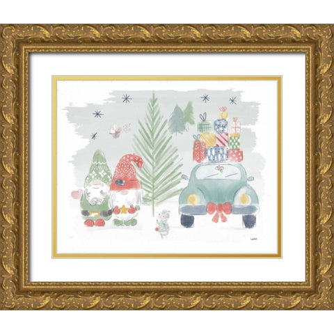 Woodland Wonders IV Gold Ornate Wood Framed Art Print with Double Matting by York, Leah