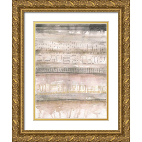 Neutral Studies I Gold Ornate Wood Framed Art Print with Double Matting by Prahl, Courtney