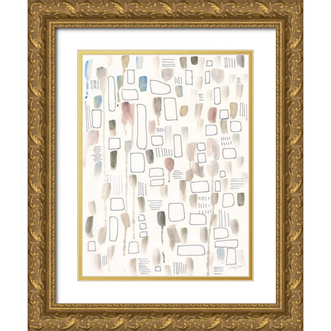 Neutral Studies III Gold Ornate Wood Framed Art Print with Double Matting by Prahl, Courtney