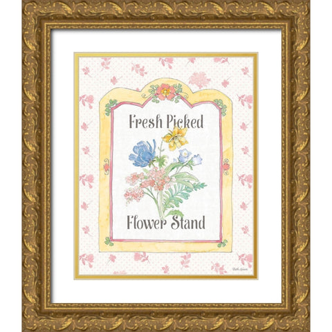 Peaceful Petals IV Gold Ornate Wood Framed Art Print with Double Matting by Grove, Beth