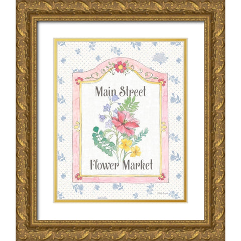 Peaceful Petals V Gold Ornate Wood Framed Art Print with Double Matting by Grove, Beth