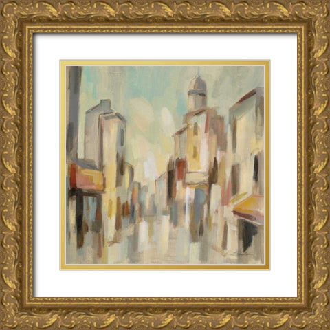 Pastel Street I Gold Ornate Wood Framed Art Print with Double Matting by Vassileva, Silvia