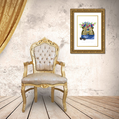 On the Wild Side I Gold Ornate Wood Framed Art Print with Double Matting by Charro, Mercedes Lopez