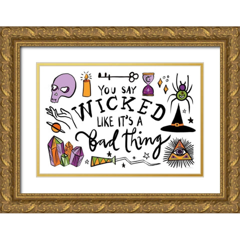 Spell Bound I Gold Ornate Wood Framed Art Print with Double Matting by Zaman, Farida